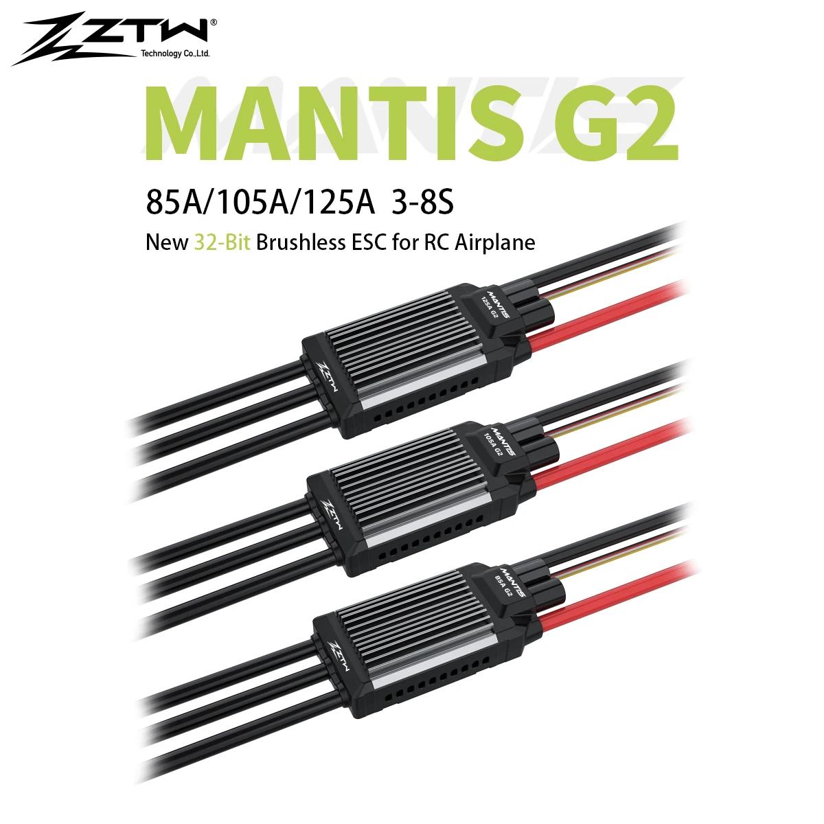 Saujnn-ZTW ׷̵ 32 Ʈ 귯ø ESC Mantis G2 85A/105A/125A 3-8S 6V/7.4V/8.4V SBEC 8A ӵ Ʈѷ, RC    